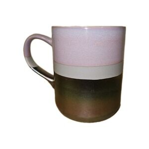 La Rochelle? 16 oz 3 band Stoneware Cup Lilac Bronze Metalic Glazed Handcrafted